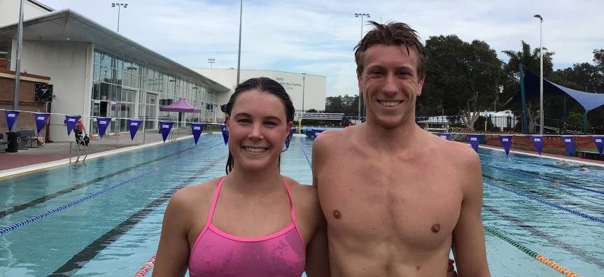 Squads members from Manly Andrew Boy Charlton Aquatic Centre 