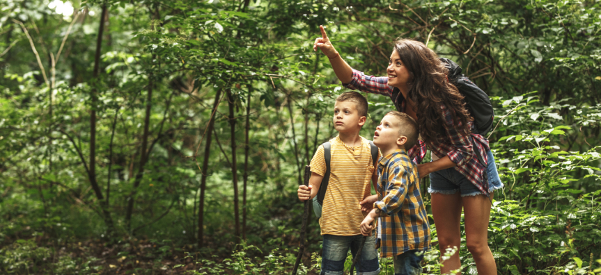 Family in nature