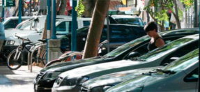 cars parked on a street