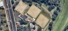 bird's eye view of the current Mona Vale Bowling Club site