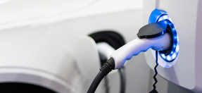 EV vehicle being charged