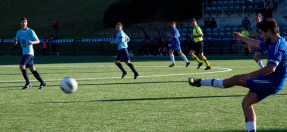 People playing soccer