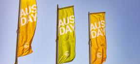 Image of flags at Manly Beach 