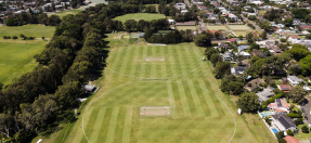 Aerial view of the Frank Gray Oval