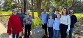 Mayor and Lynne Czinners family at the opening of the park 