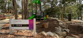 Trafalgar Park children's playground in Newport