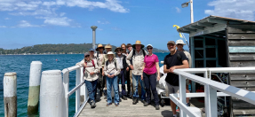 group of volunteers on Currawong Jetty