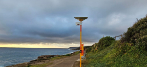 An Emergency Response Beacon at South Curl Curl Beach 