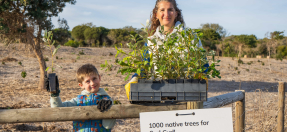 Mum & Son at Curl Curl tree planting