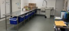 Meals on Wheels kitchen area