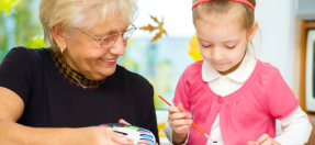 PReschooler and old lady