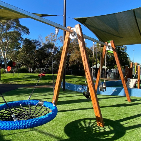 Swings at Poppy Playground 